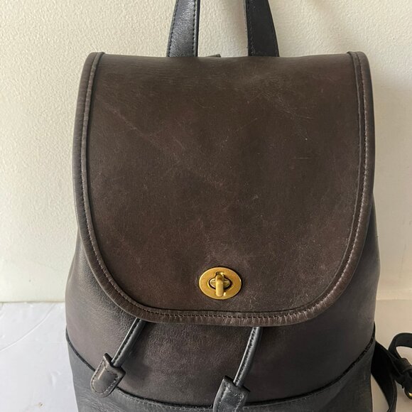 COACH VINTAGE 90's 9791 LARGE DAYPACK BACKPACK GLOVETANNED LEATHER - Picture 2 of 9